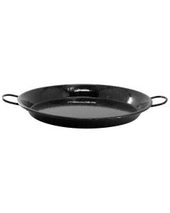 Oster Castillo 11 Inch Enameled Steel Paella Pan in Speckled Black