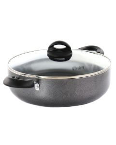 Oster Clairborne 6 Quart Nonstick Aluminum Everyday Pan in Grey
