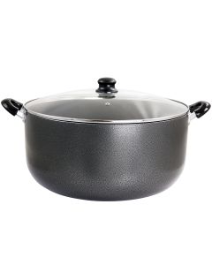 Better Chef for Professional Results 24 Quart Heavy Gauge Aluminum Dutch Oven in Granite Grey