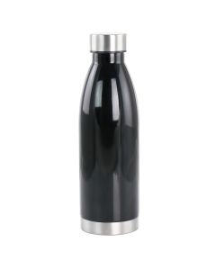 Gibson Home Dunneally 23 Ounce Plastic Water Bottle with Lid in Black