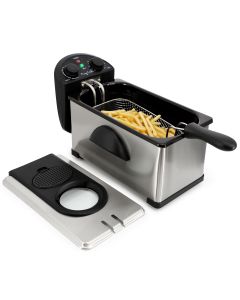 MegaChef 3.17 Quart Stainless Steel Electric Deep Fryer with Timer